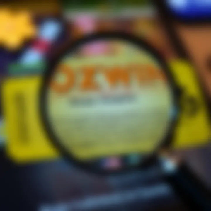 Illustration of a digital coupon with a magnifying glass highlighting key terms and conditions