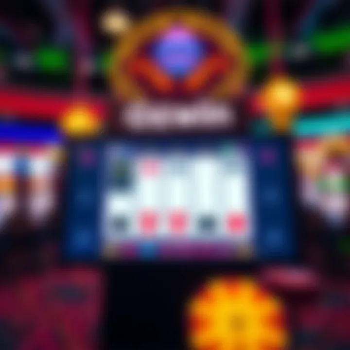 Digital interface displaying Ozwin Video Poker gameplay on a vibrant casino background