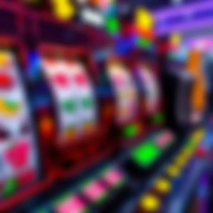 Vibrant Online Pokies Slot Machine Interface Colorful online pokies slot machine interface with reels spinning and vibrant symbols