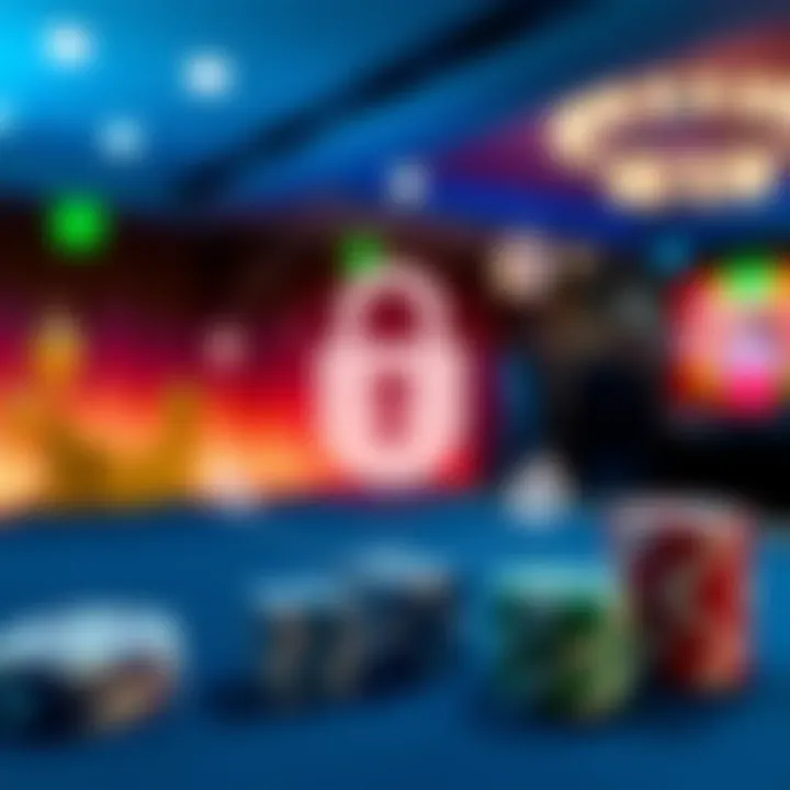 Illustration of secure online payment methods icons representing safe transactions at online casinos