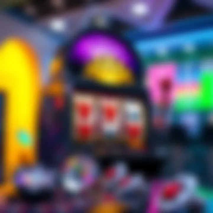 Illustration showing a slot machine on a digital casino platform representing no deposit bonuses at Ozwin Online Casino