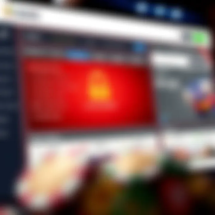 Illustration showing a secure online casino account dashboard with verification and payment options