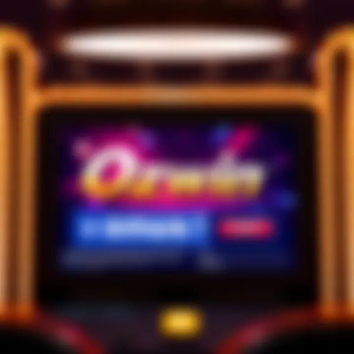Digital casino interface displaying Ozwin Casino bonus code redemption screen