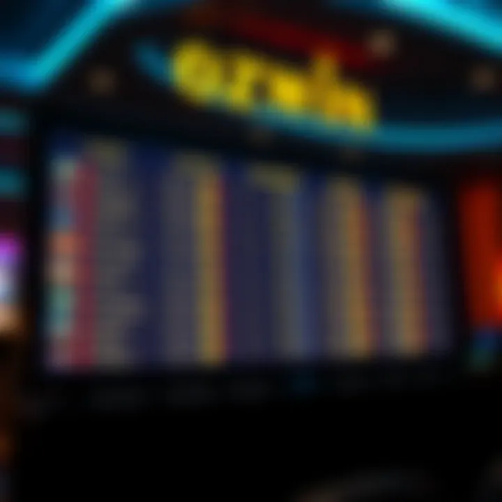 Ozwin Casino Tournament Leaderboard and Rewards Illustration of a digital leaderboard showing player rankings and rewards in a casino competition