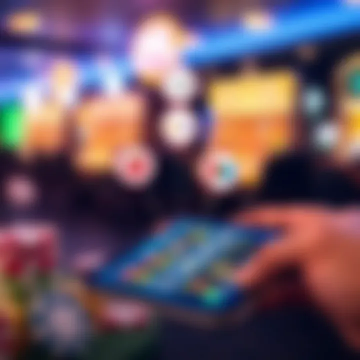 Illustration showing various payment method icons connected by lines to a smartphone screen displaying a casino app