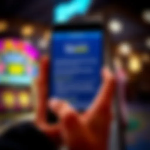 Conceptual graphic showing a hand holding a mobile device with Ozwin bonus code details and terms highlighted