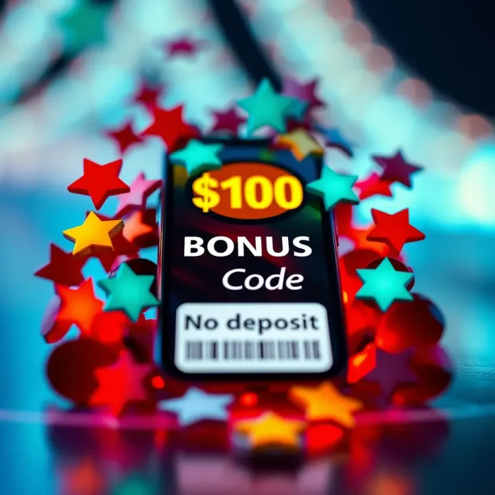 Colorful digital reward icons floating around a smartphone displaying bonus code details