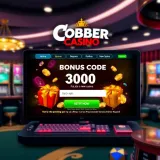Illustration of a digital casino interface showcasing bonus code entry and rewards