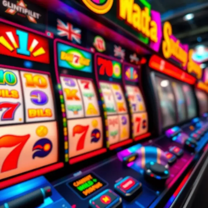 Vibrant Online Pokies Interface Colorful online pokies interface with spinning reels and vibrant symbols