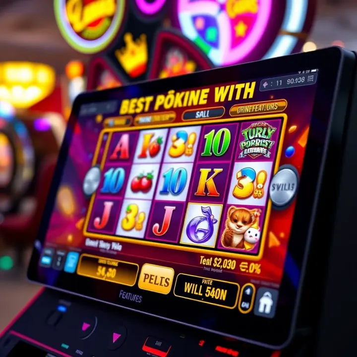 Interactive Online Pokies Game Interface Highlighting Features Colorful online pokies game interface showing reels, symbols, and bonus features on a digital screen