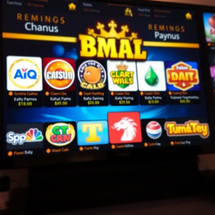 Selection of top online pokies game logos and icons representing various software developers and payout rates