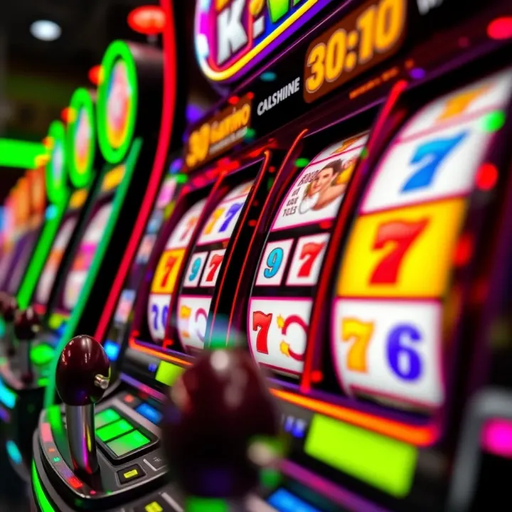 Colorful Slot Machine Reels at Ozwin Casino Vibrant slot machine reels displaying colorful symbols and winning combinations at Ozwin Casino