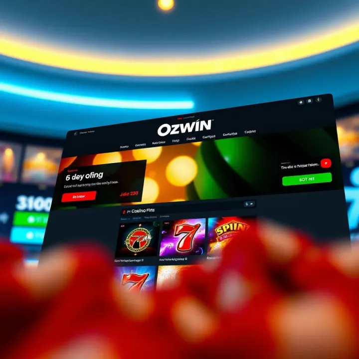 Screenshot showcasing the clean and intuitive layout of the Ozwin website homepage