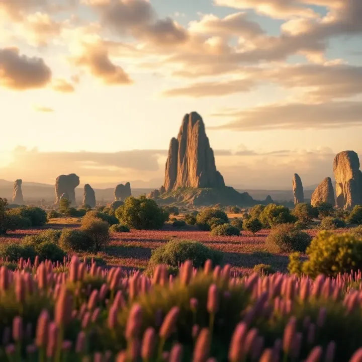 Vibrant landscape showcasing the diverse environments and landmarks of Ozwin