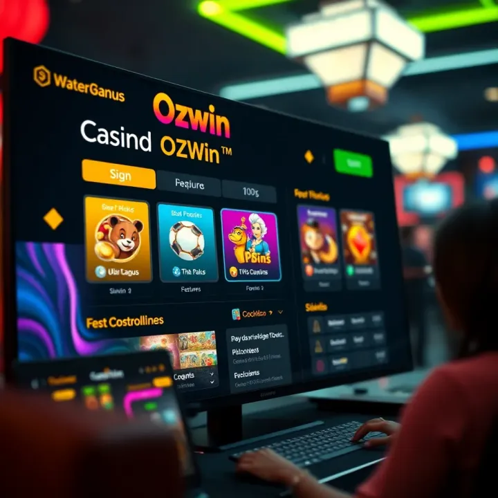 Dashboard view highlighting main features after successful Casino OzWin sign in
