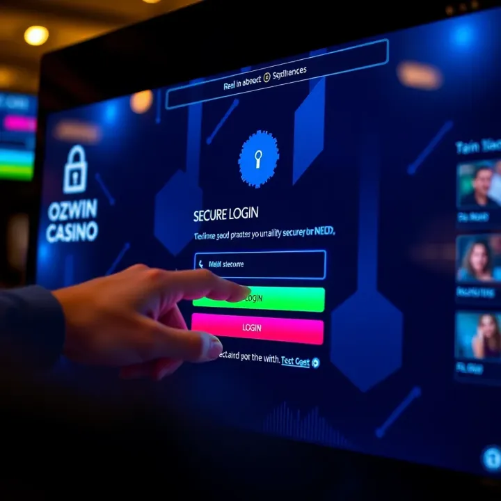 User entering credentials on a secure login screen of an online casino platform