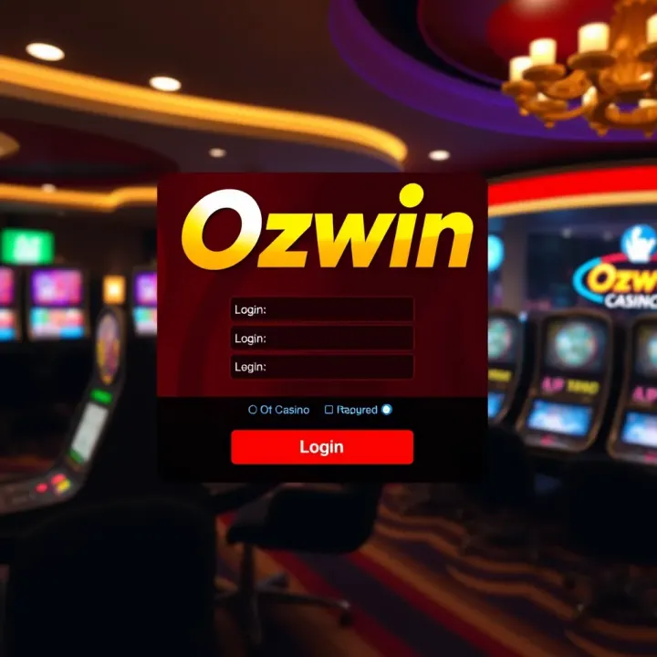 Secure login interface of Ozwin Casino platform for Australian players