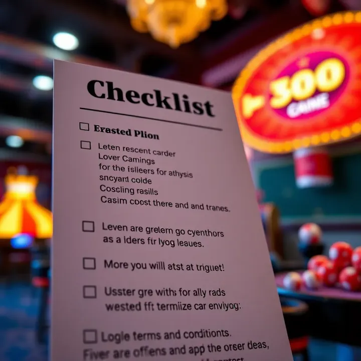 Graphic depicting a checklist of key terms and conditions for using casino promo codes