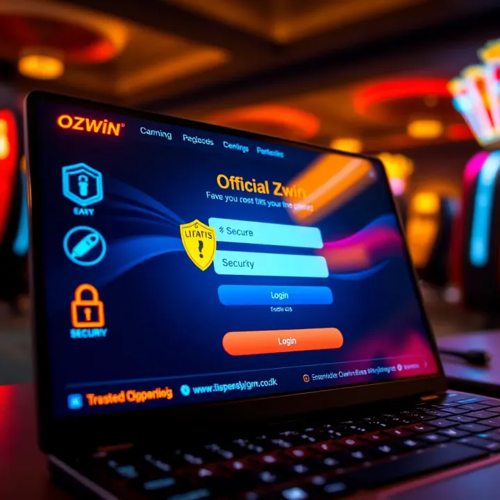Secure login screen showcasing access protocols for Official Ozwin with security icons