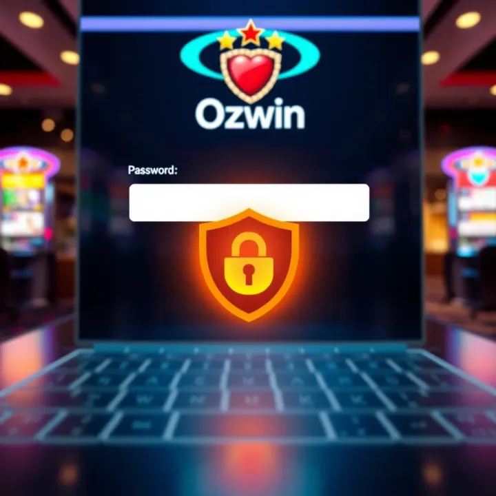 Account Security Measures on Ozwin Platform Secure password entry with a shield icon representing account protection