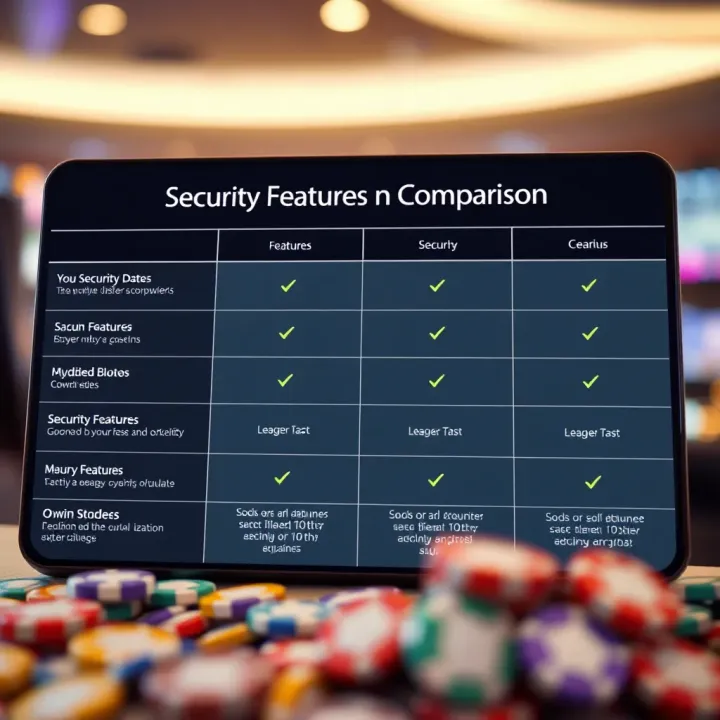 Visual comparison chart showcasing Ozwin app’s security features against competitors