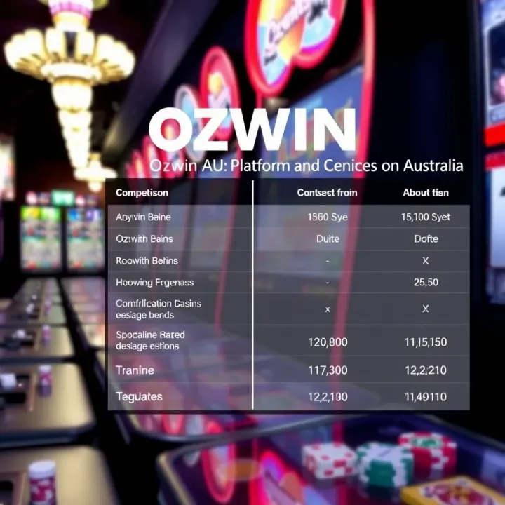 Ozwin AU Platform Compared to Competitors in Australia Comparison chart illustrating Ozwin AU against other similar platforms within the Australian market