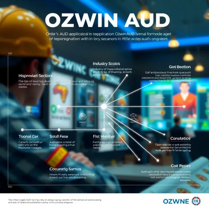 Graphical representation of Ozwin AUD applications within the Australian market showing industry sectors and usage scenarios