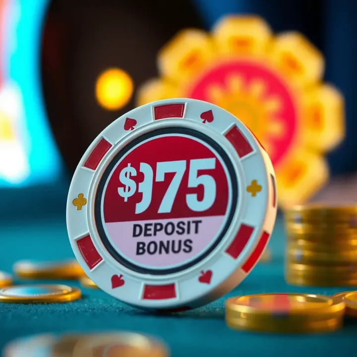 Ozwin Australia No Deposit Bonus Chip Illustration of a lucky casino chip representing a no deposit bonus at Ozwin Australia