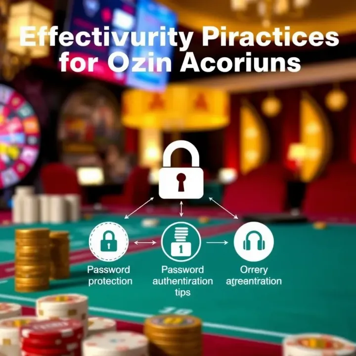 Effective Security Practices for Ozwin Casino Accounts Visual guide showing secure login tips including password protection and two-factor authentication icons