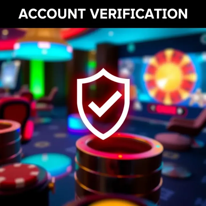 Account Verification and Security at Ozwin Casino Illustration of a secure account verification with a shield and checkmark symbol