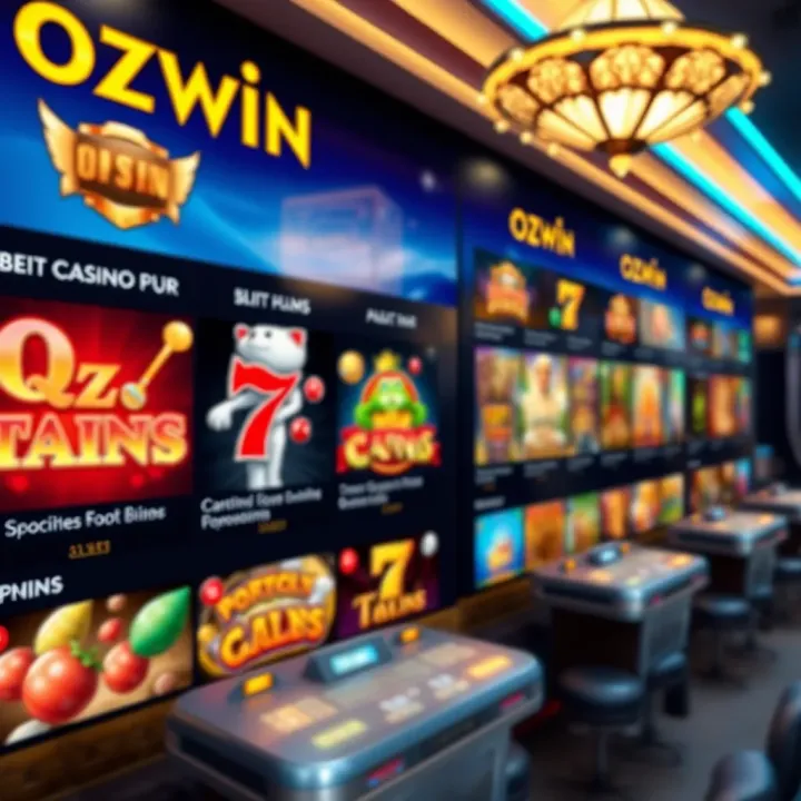 Ozwin Casino Game Selection for Australian Players Screenshot of Ozwin Casino's game selection showcasing various pokies and table games suitable for Australian players
