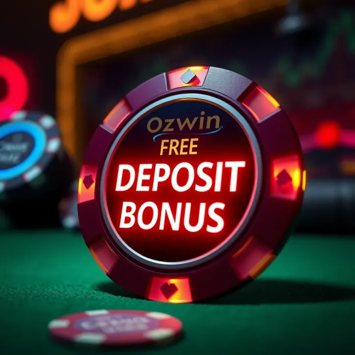 Illustration of a glowing casino chip with bonus text highlighting free offers
