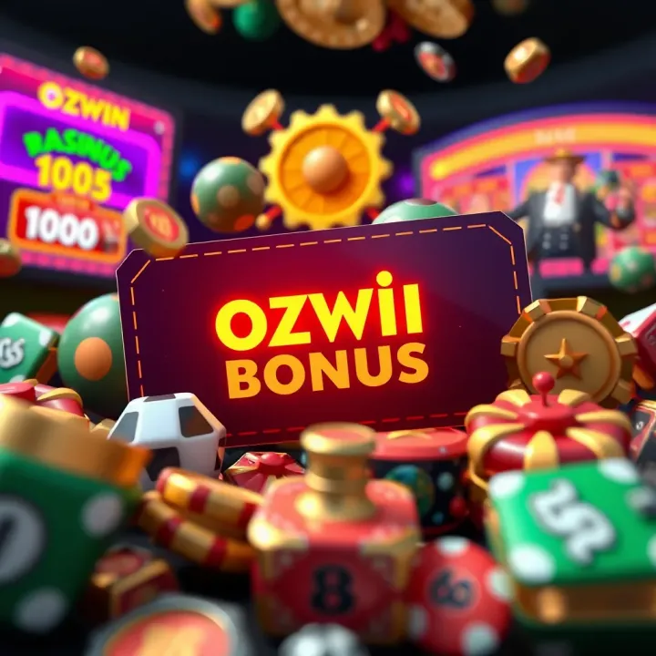Digital Coupon Symbolizing Ozwin Casino Bonus Offers Illustration of a digital coupon surrounded by casino icons highlighting promotional offers