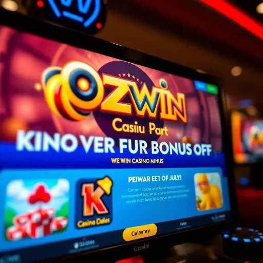 Ozwin Casino No Deposit Bonus Offer Overview Bright casino interface showcasing bonus offer details on screen