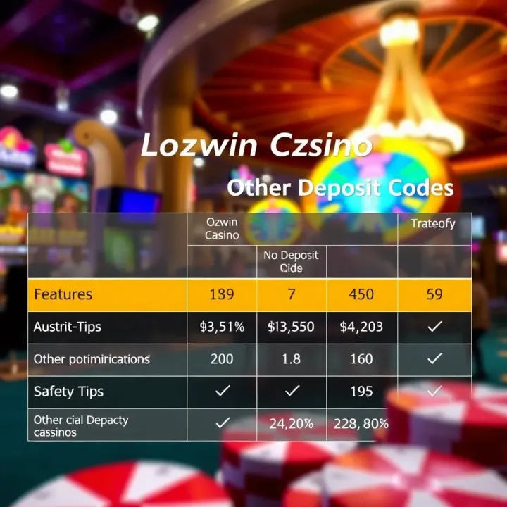 Comparing Ozwin Casino with Other Australian Online Casinos Comparison chart highlighting features and safety tips of Ozwin Casino versus other Australian online casinos