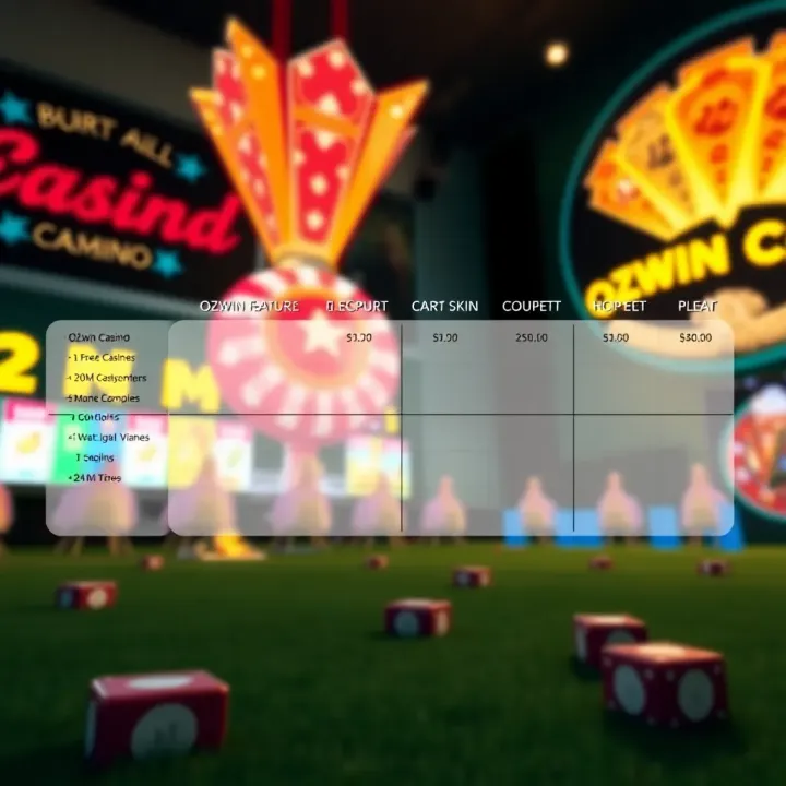 Ozwin Casino Features Compared with Competitors Comparison chart illustrating Ozwin Casino features versus other online gambling platforms