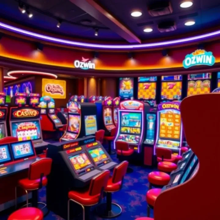 Variety of casino games available on Ozwin platform including slots and table games