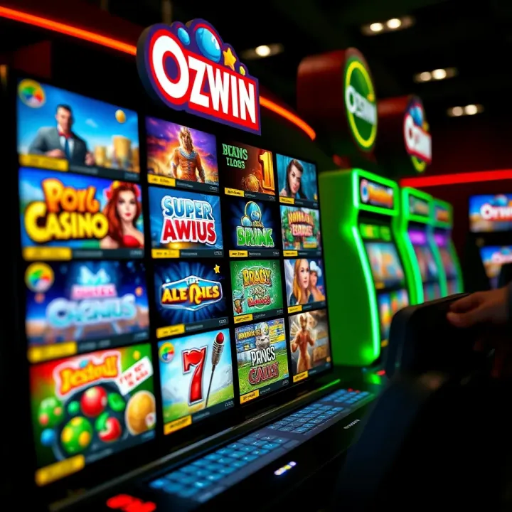 Popular Game Selection at Ozwin Casino Display of popular online casino games available at Ozwin Casino