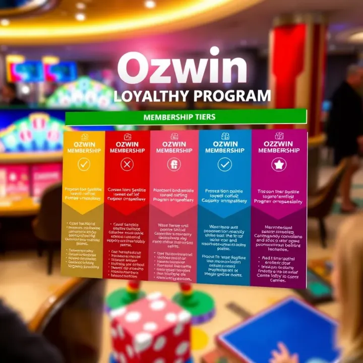 Ozwin Casino Loyalty Program Membership Tiers Diagram showing different membership tiers and benefits in a casino loyalty program
