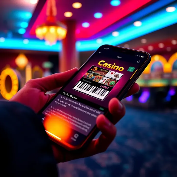 Digital coupon code displayed on a smartphone screen related to casino offers