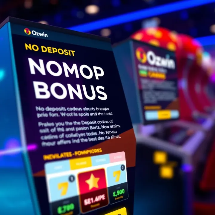 No Deposit Bonus Codes and Terms at Ozwin Casino Digital interface highlighting no deposit bonus codes and key terms for online casino players