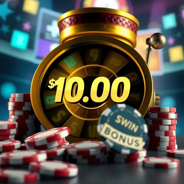 No Deposit Bonus Offer at Ozwin Casino with Free Spins Digital illustration of casino chips and a spinning reel highlighting a no deposit bonus