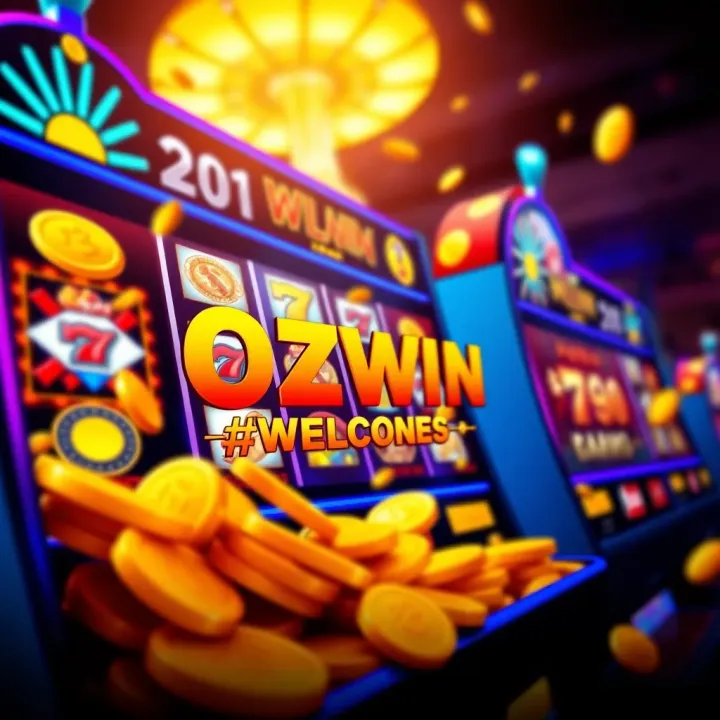 Illustration of a casino welcome bonus with spinning slot machine symbols and vibrant gold coins