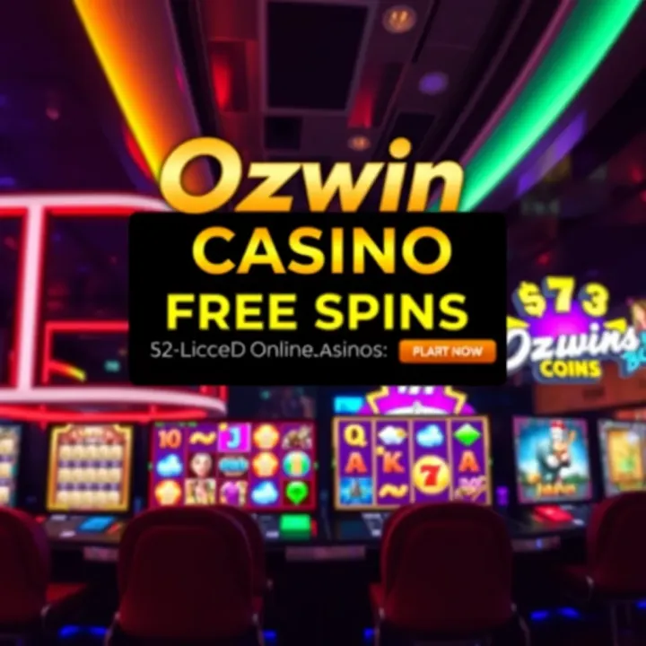 Ozwin Casino Free Spins Offer Overview Bright casino interface showing free spins offer on slot games