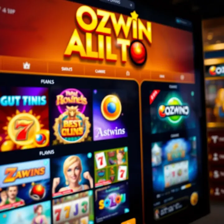 Interface of Ozwin Casino Online showcasing various slot games tailored for Australian players
