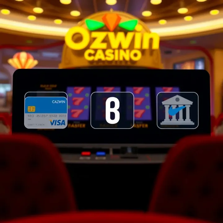 Reliable and Secure Payment Options at Ozwin Casino Secure digital payment methods represented by icons for credit card, e-wallet, and bank transfer