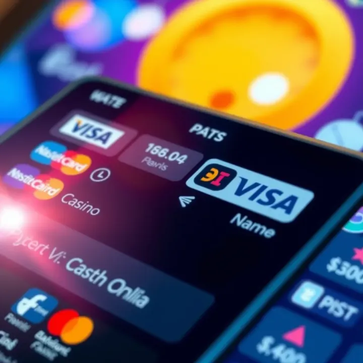 Secure online payment options displayed on a digital wallet interface
