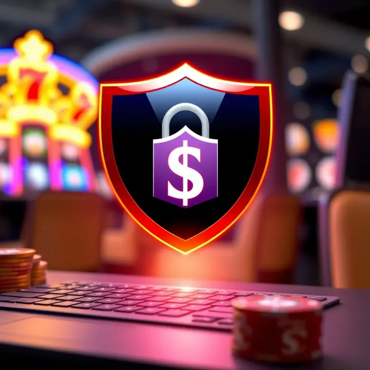 Illustration of a secure online transaction with a shield and dollar sign symbolizing safe and fast payout processing