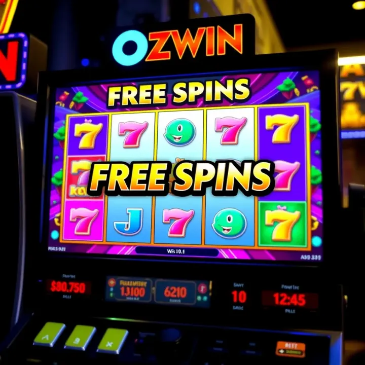 Activating Free Spins on Ozwin Slot Games A vibrant slot machine screen showcasing free spins activation with colorful symbols and animated reels