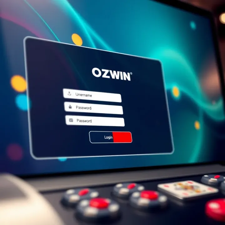 Secure login screen showing username and password fields on Ozwin platform
